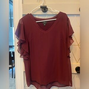 Burgundy blouse. MEDIUM